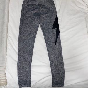 Electric Yoga Gray Lightning bolt Leggings-size S